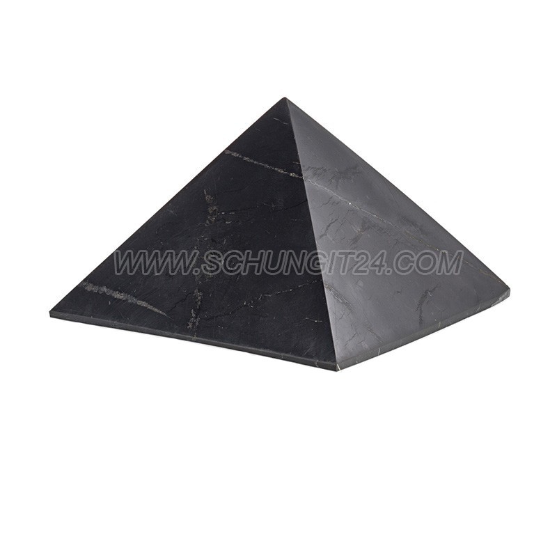 Schungit & Shungit Pyramide ca 20 x 20 cm Zertifikat poliert aus Karelien 